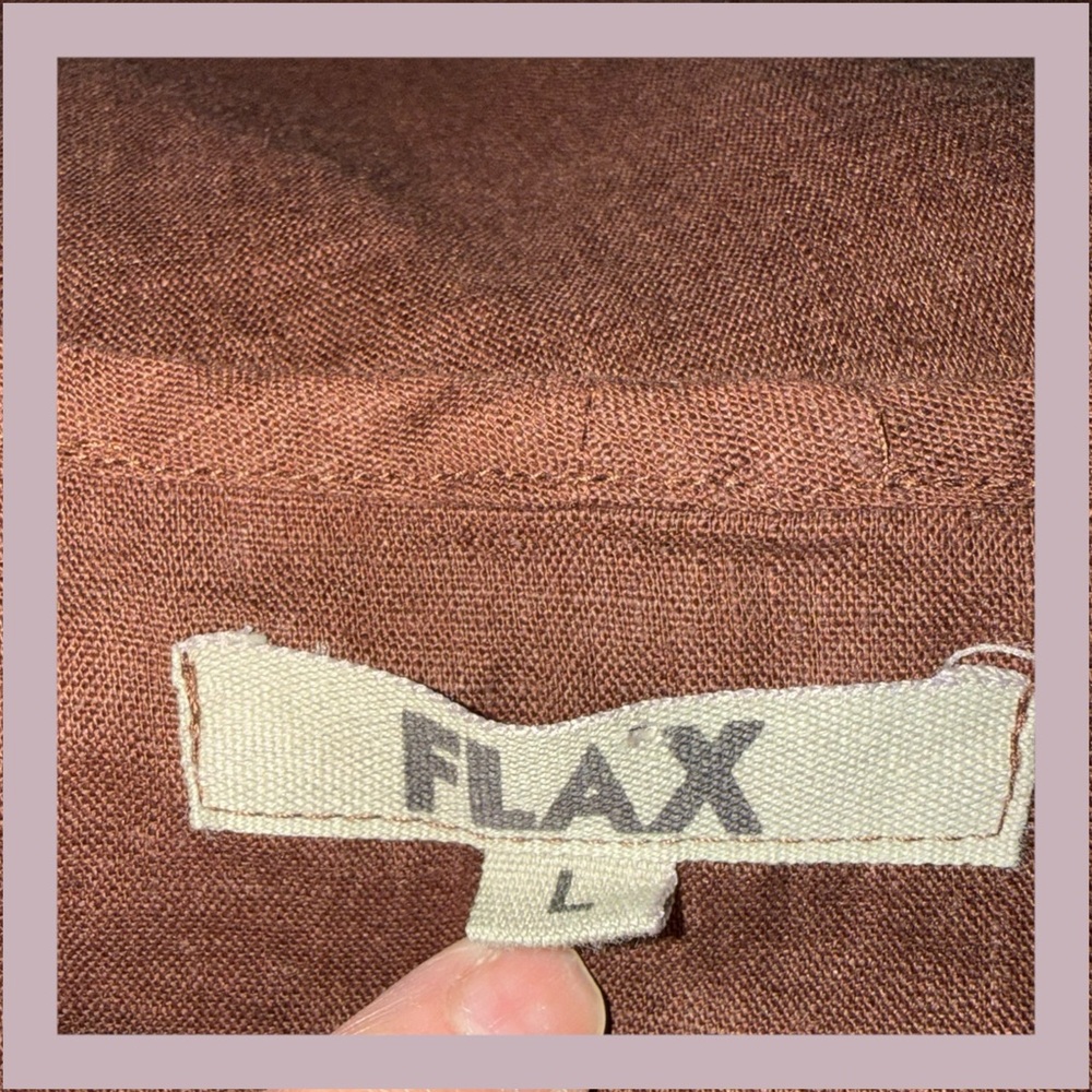 Flax Chocolate Brown Fundamental Linen Tank - Picture 5 of 5